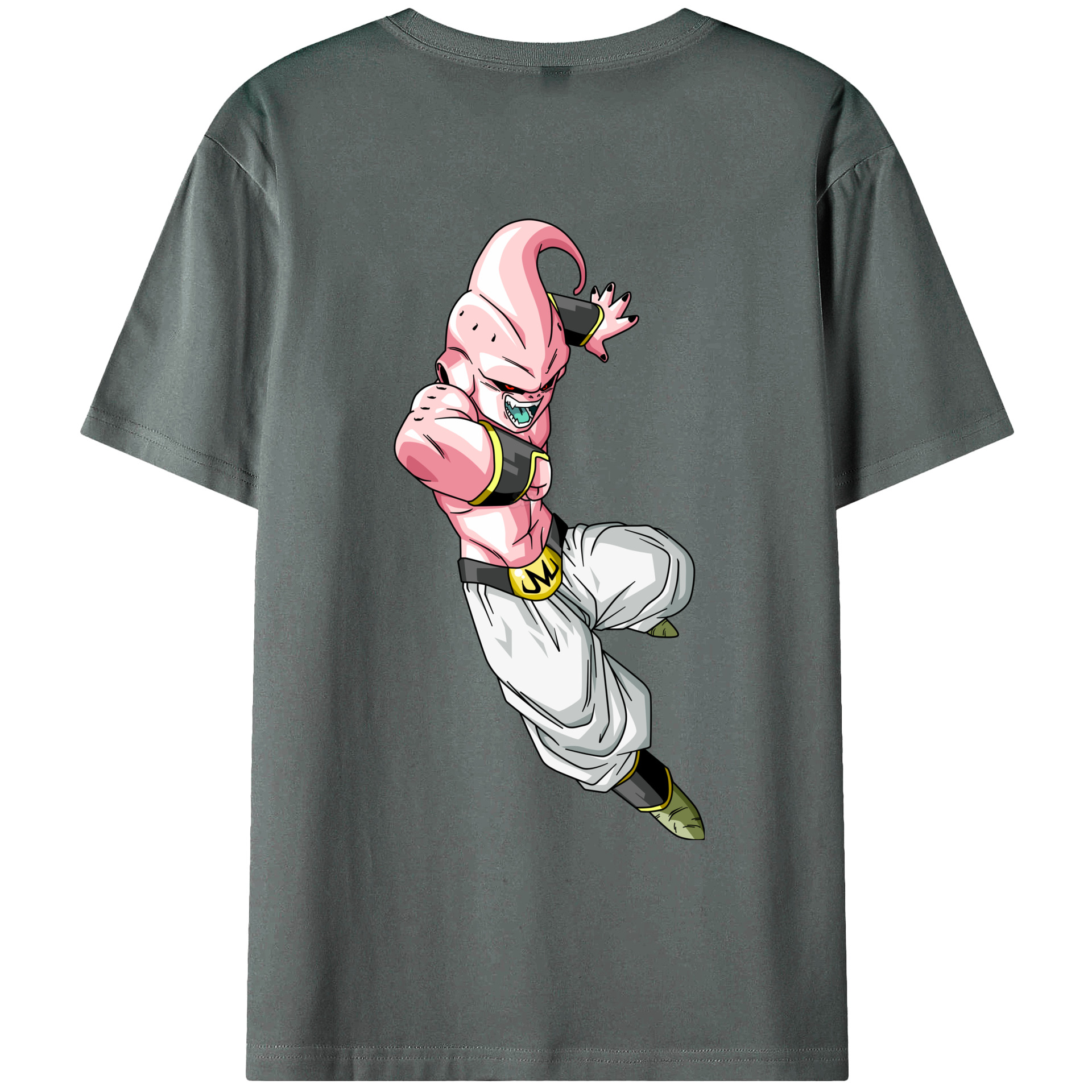 （画像用） ドラゴンボール 魔人ブウ DRAGON BALL Majin Buu 綿100％ メンズ半袖Tシャツ（バックプリント） 通気性